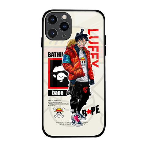 Bape Luffy iPhone 11 Pro Glass Back Cover Online