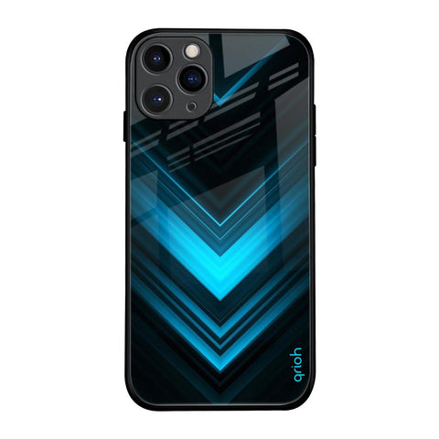 Vertical Blue Arrow iPhone 11 Pro Glass Back Cover Online
