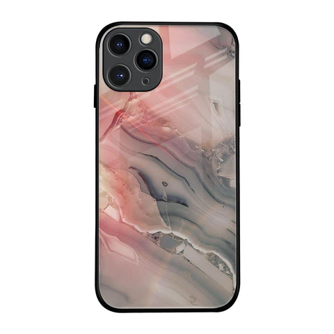 Pink And Grey Marble iPhone 11 Pro Glass Back Cover Online
