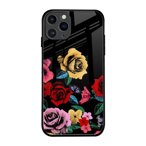 Floral Decorative iPhone 11 Pro Glass Back Cover Online