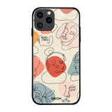 Abstract Faces iPhone 11 Pro Glass Back Cover Online