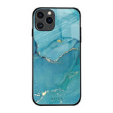 Blue Golden Glitter iPhone 11 Pro Glass Back Cover Online