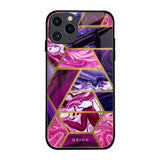Electroplated Geometric Marble iPhone 11 Pro Glass Back Cover Online