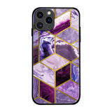 Purple Rhombus Marble iPhone 11 Pro Glass Back Cover Online