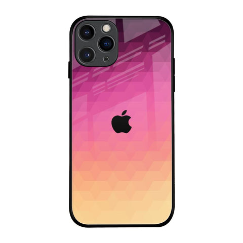 Geometric Pink Diamond iPhone 11 Pro Glass Back Cover Online