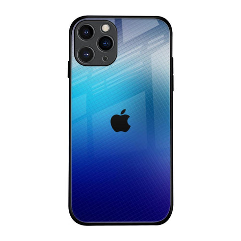 Blue Rhombus Pattern iPhone 11 Pro Glass Back Cover Online