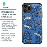 Blue Cheetah Glass Case for iPhone 11 Pro