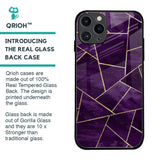 Geometric Purple Glass Case For iPhone 11 Pro