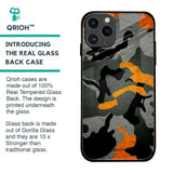 Camouflage Orange Glass Case For iPhone 11 Pro