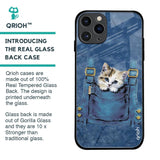 Kitty In Pocket Glass Case For iPhone 11 Pro