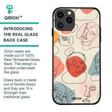 Abstract Faces Glass Case for iPhone 11 Pro