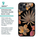 Lines Pattern Flowers Glass Case for iPhone 11 Pro