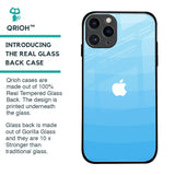 Wavy Blue Pattern Glass Case for iPhone 11 Pro