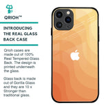 Orange Curve Pattern Glass Case for iPhone 11 Pro