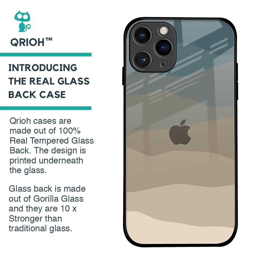 Abstract Mountain Pattern Glass Case for iPhone 11 Pro