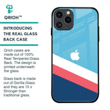 Pink & White Stripes Glass Case For iPhone 11 Pro