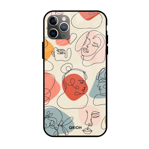 Abstract Faces Apple iPhone 11 Pro Glass Cases & Covers Online