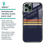 Tricolor Stripes Glass Case For iPhone 11 Pro