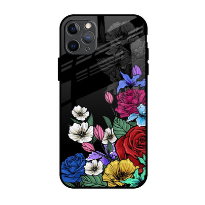Rose Flower Bunch Art iPhone 11 Pro Max Glass Back Cover Online
