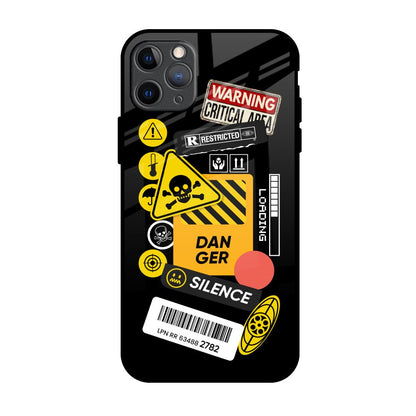 Danger Signs iPhone 11 Pro Max Glass Back Cover Online