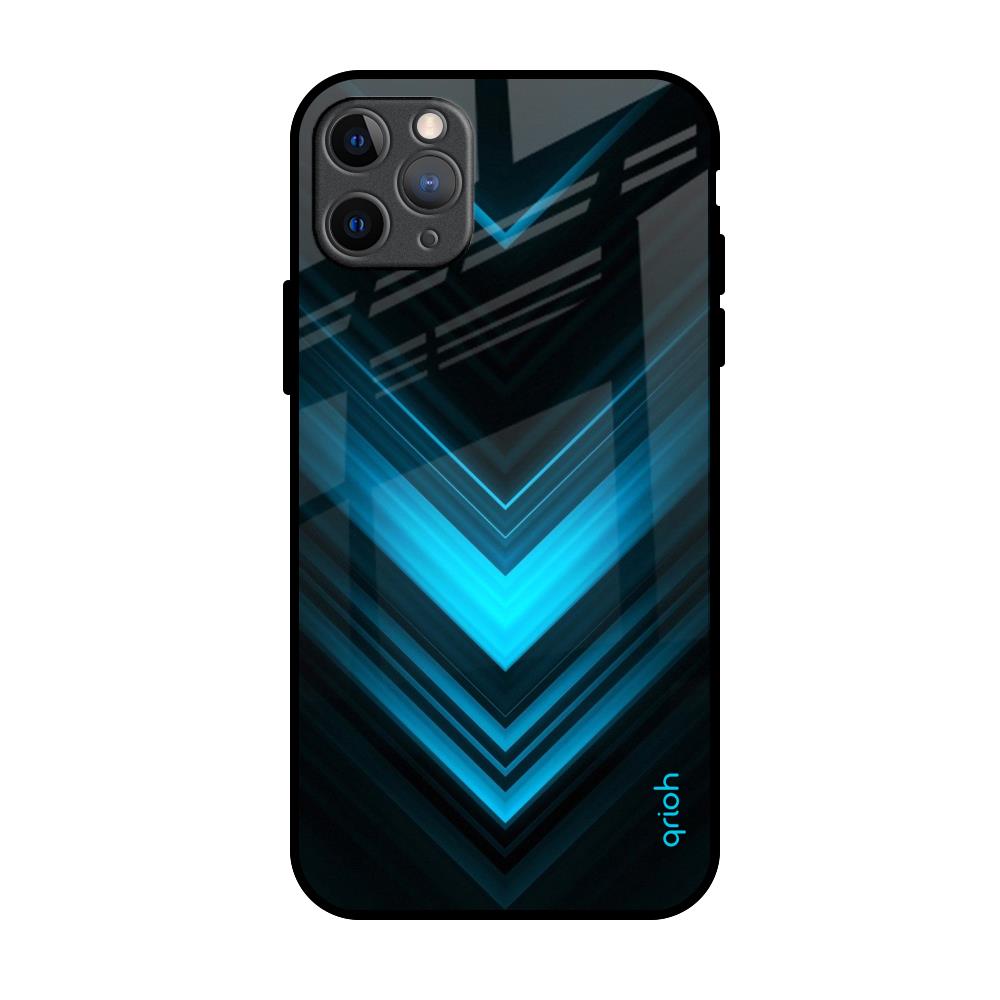 Vertical Blue Arrow iPhone 11 Pro Max Glass Back Cover Online