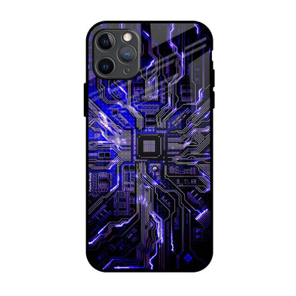 Techno Color Pattern iPhone 11 Pro Max Glass Back Cover Online
