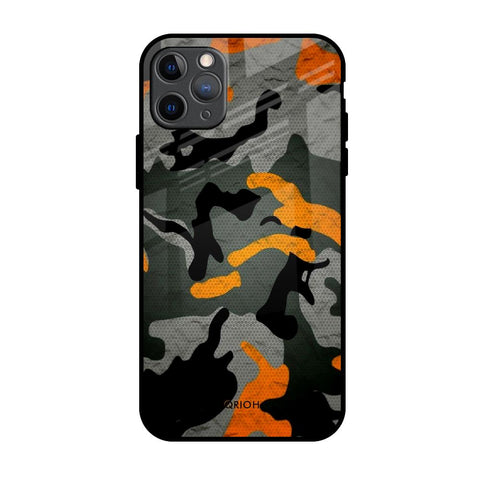 Camouflage Orange iPhone 11 Pro Max Glass Back Cover Online