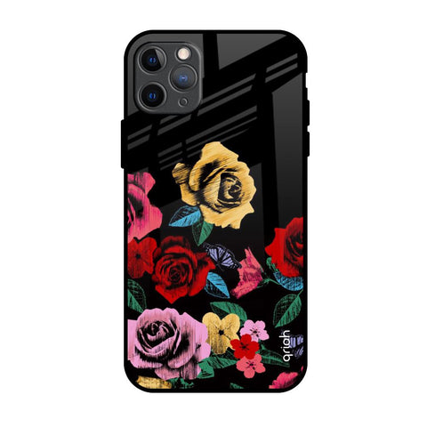 Floral Decorative iPhone 11 Pro Max Glass Back Cover Online