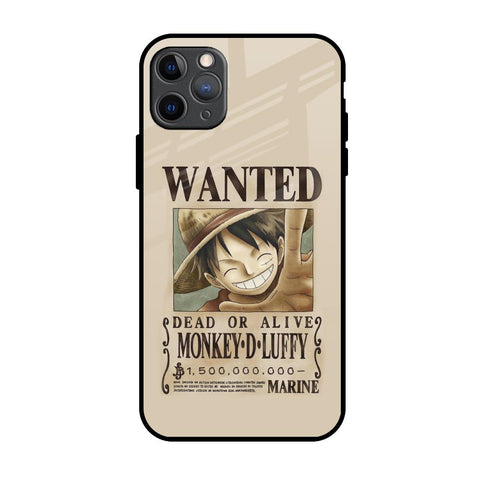 Luffy Wanted iPhone 11 Pro Max Glass Back Cover Online