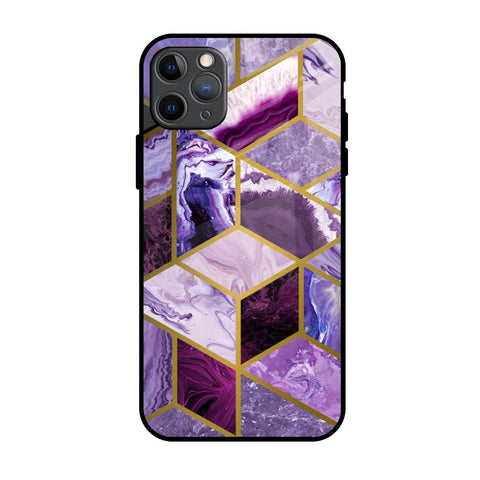 Purple Rhombus Marble iPhone 11 Pro Max Glass Back Cover Online
