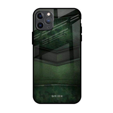 Green Leather iPhone 11 Pro Max Glass Back Cover Online