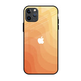 Orange Curve Pattern iPhone 11 Pro Max Glass Back Cover Online