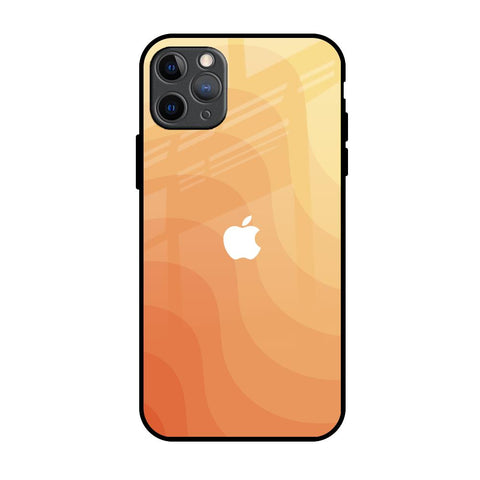 Orange Curve Pattern iPhone 11 Pro Max Glass Back Cover Online