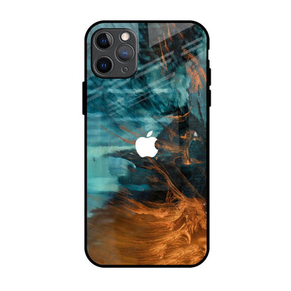 Golden Splash iPhone 11 Pro Max Glass Back Cover Online