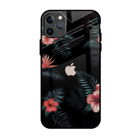 Tropical Art Flower iPhone 11 Pro Max Glass Back Cover Online
