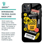 Danger Signs Glass Case for iPhone 11 Pro Max