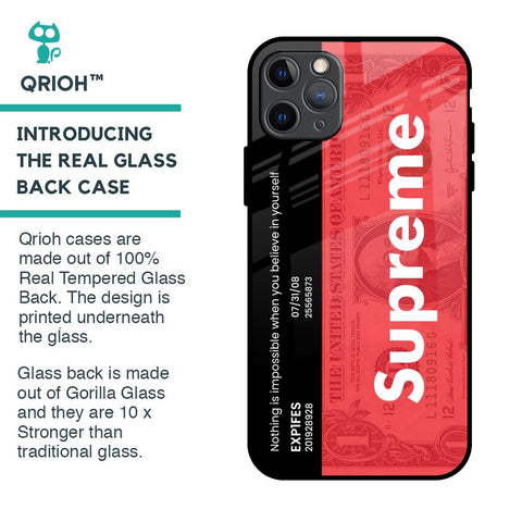 Supreme Ticket iPhone 11 Pro Max Glass Back Cover Flat 35 Off On iPhone 11 Pro Max Back Cover Qrioh