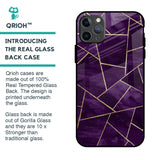 Geometric Purple Glass Case For iPhone 11 Pro Max