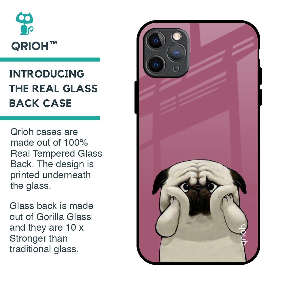 Funny Pug Face Glass Case For iPhone 11 Pro Max