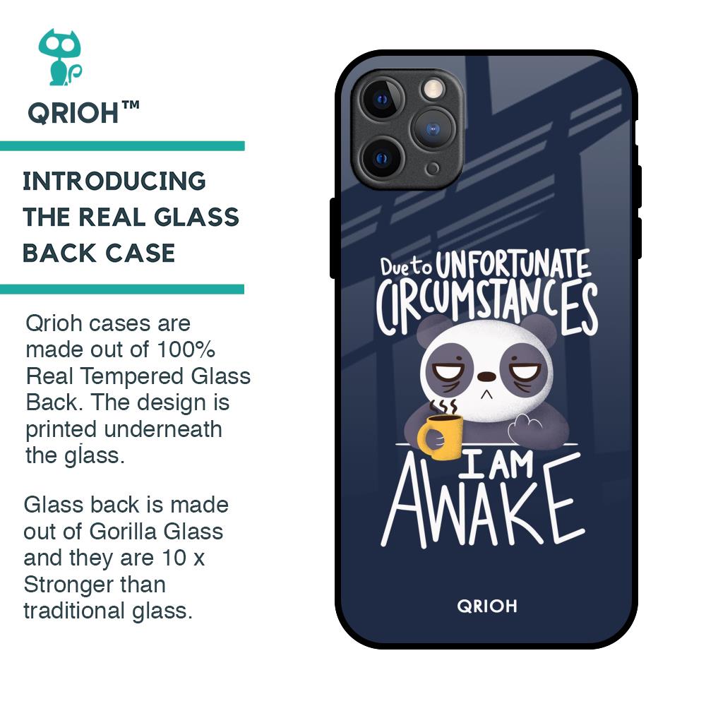 Struggling Panda Glass Case for iPhone 11 Pro Max