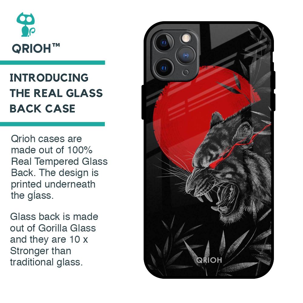 Red Moon Tiger Glass Case for iPhone 11 Pro Max