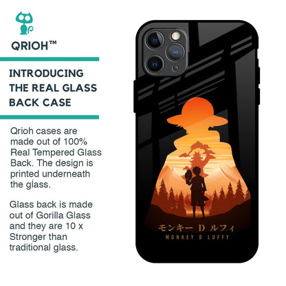 Luffy One Piece Glass Case for iPhone 11 Pro Max