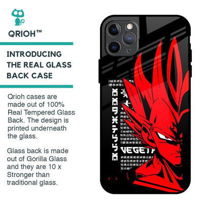 Red Vegeta Glass Case for iPhone 11 Pro Max