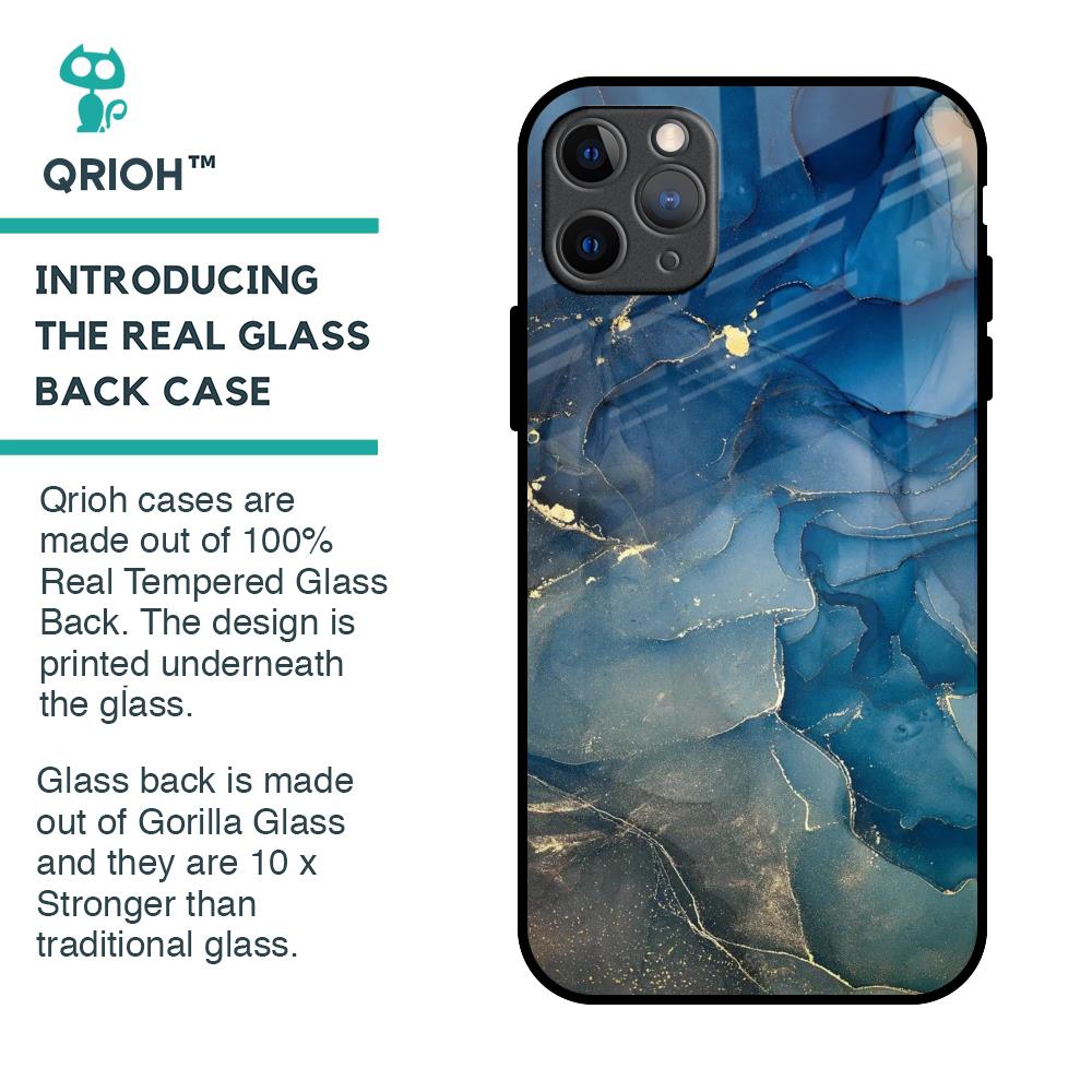 Blue Cool Marble Glass Case for iPhone 11 Pro Max