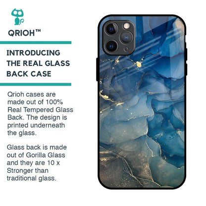 Blue Cool Marble Glass Case for iPhone 11 Pro Max
