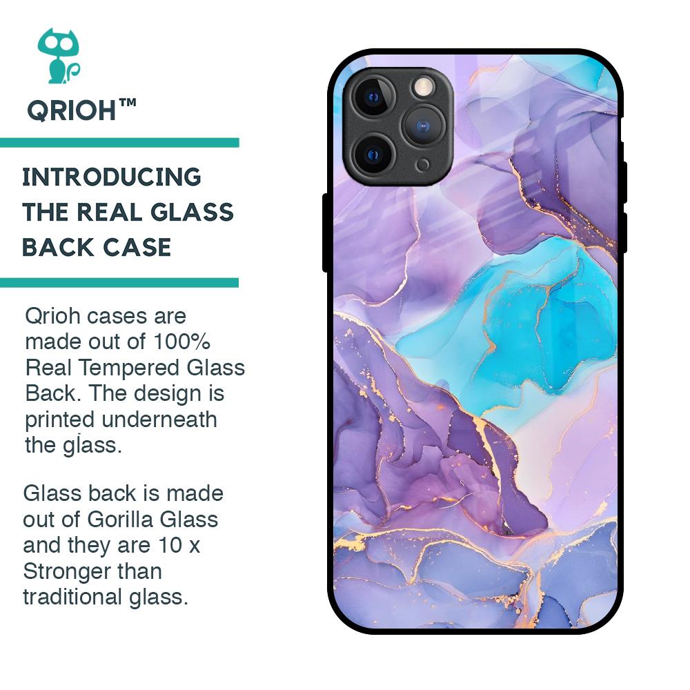 Alcohol ink Marble Glass Case for iPhone 11 Pro Max