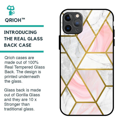 Geometrical Marble Glass Case for iPhone 11 Pro Max