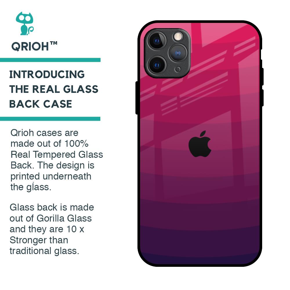 Wavy Pink Pattern Glass Case for iPhone 11 Pro Max