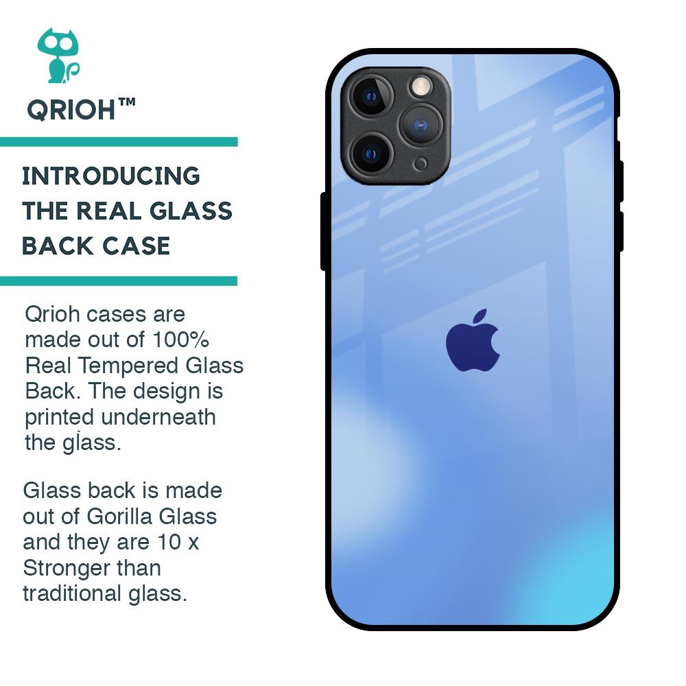 Vibrant Blue Texture Glass Case for iPhone 11 Pro Max