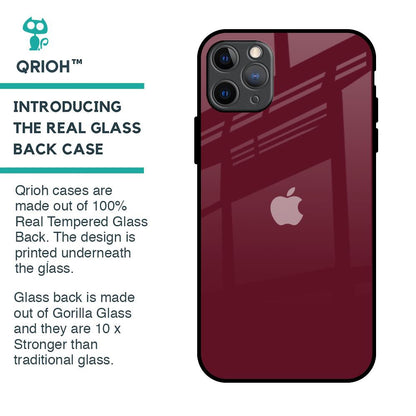 Classic Burgundy Glass Case for iPhone 11 Pro Max